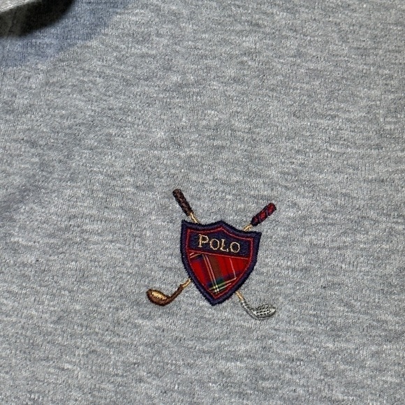 Polo Golf Ralph Lauren Gray Long Sleeve Polo Shirt Size Large Men - Picture 9 of 16